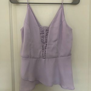 Lilac Peplum Tank Top